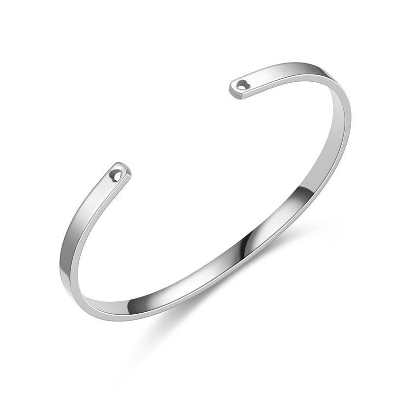 Open Adjustable Shaped Female Engraved Pattern Bracelets