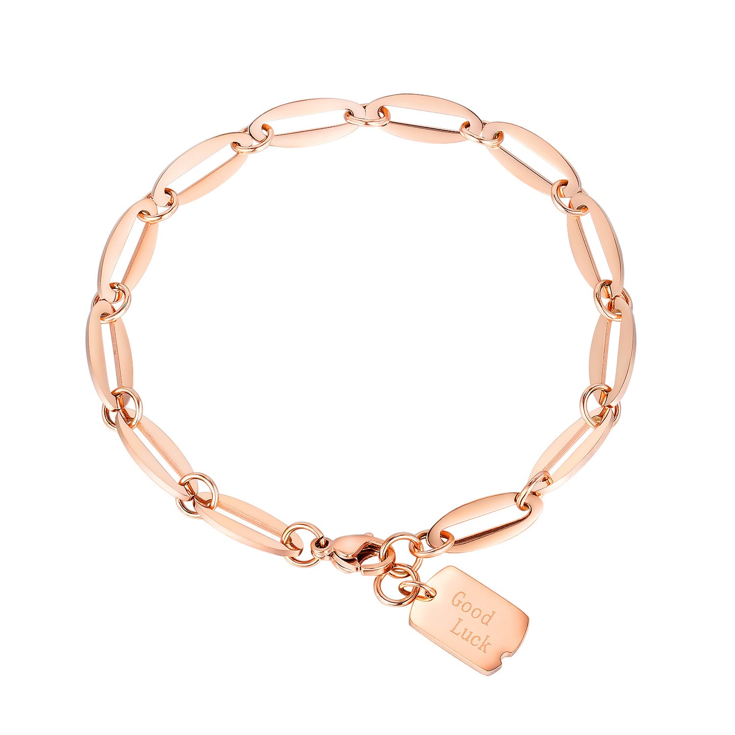 Women's Personality Geometry Square Plate Rose Gold Bracelets