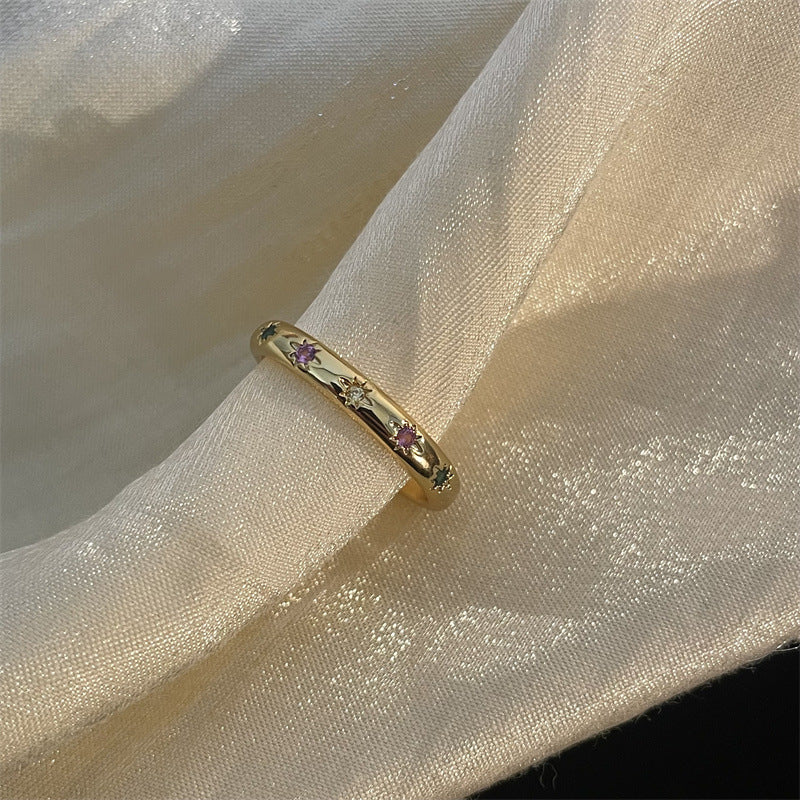 Adjustable Light Luxury High-grade Sense Niche Commuter Rings