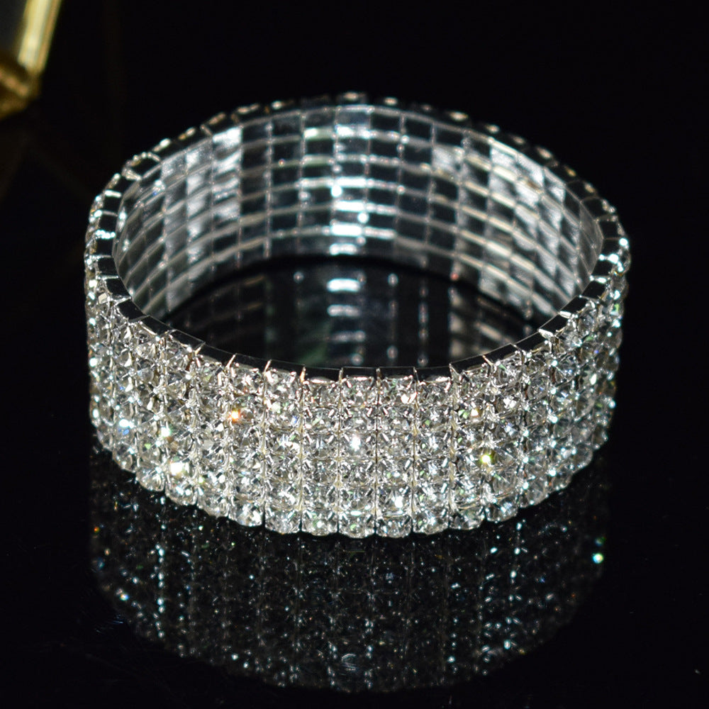 Durable Exaggerated Bridal Diamond Full Stretch Bracelets