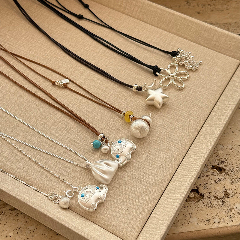 Collection Entire Sterling Sier Material Long Necklaces