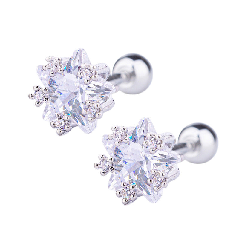 Star Ear Female Niche Temperament Five-pointed Earrings