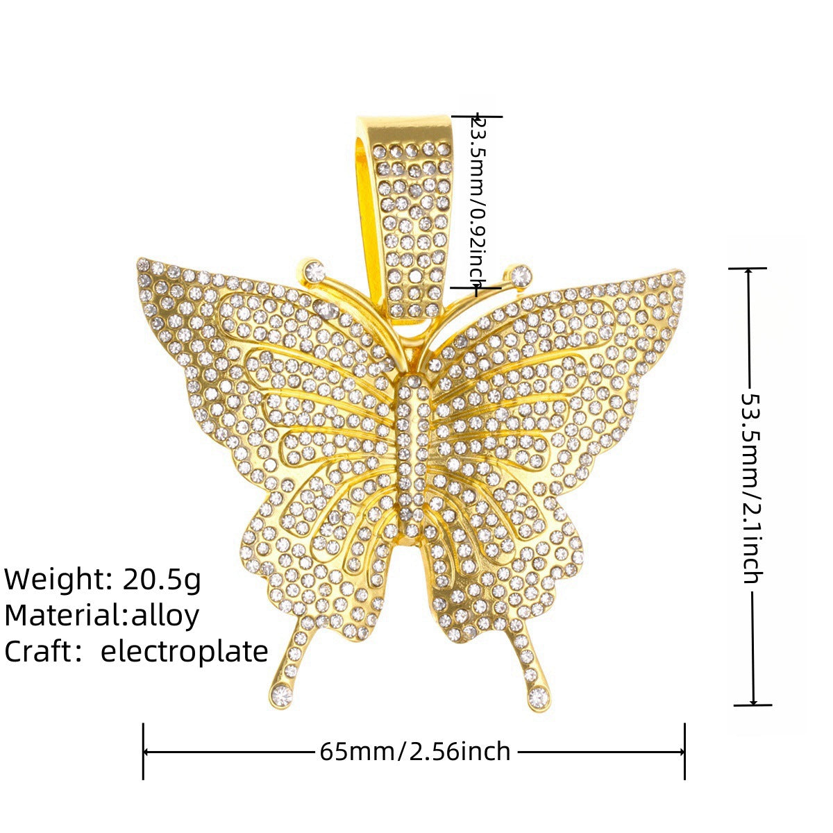 Hop Alloy Full Diamond Exaggerated Dripping Necklaces