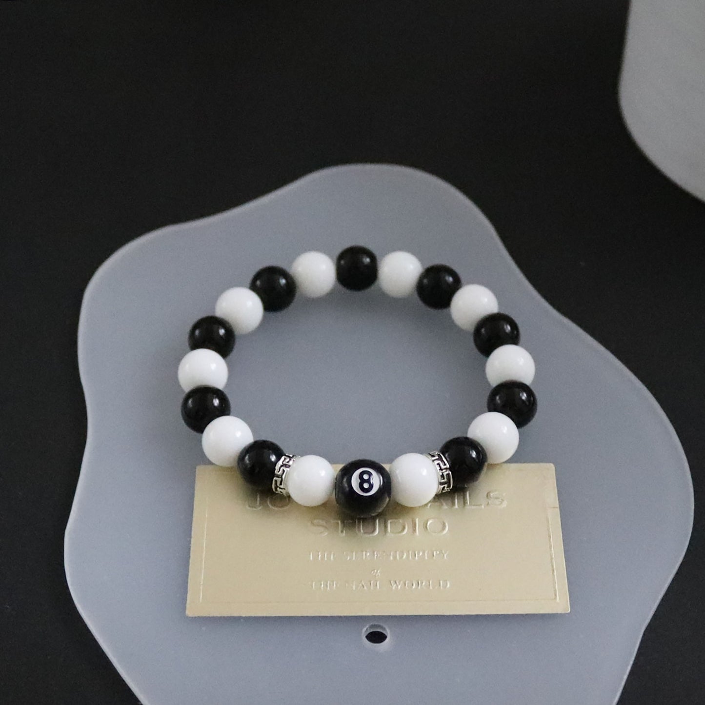 Sense Volcanic Stone Male Obsidian Frosted Geometric Bracelets