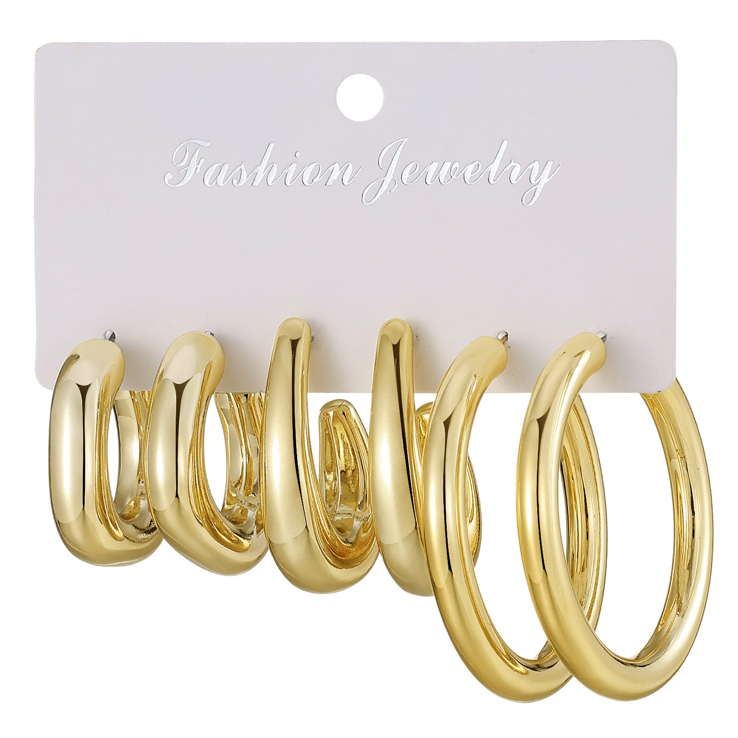 Creative Fashion Flattering Electroplated Shaped Twist Earrings