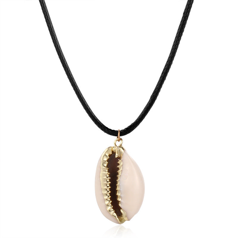 Women's & Men's Wax Line Personality Fashion Natural Shell Necklaces