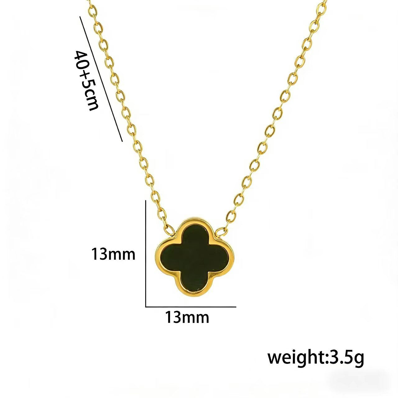 Women's Clover Titanium Steel Light Luxury Double-sided Necklace
