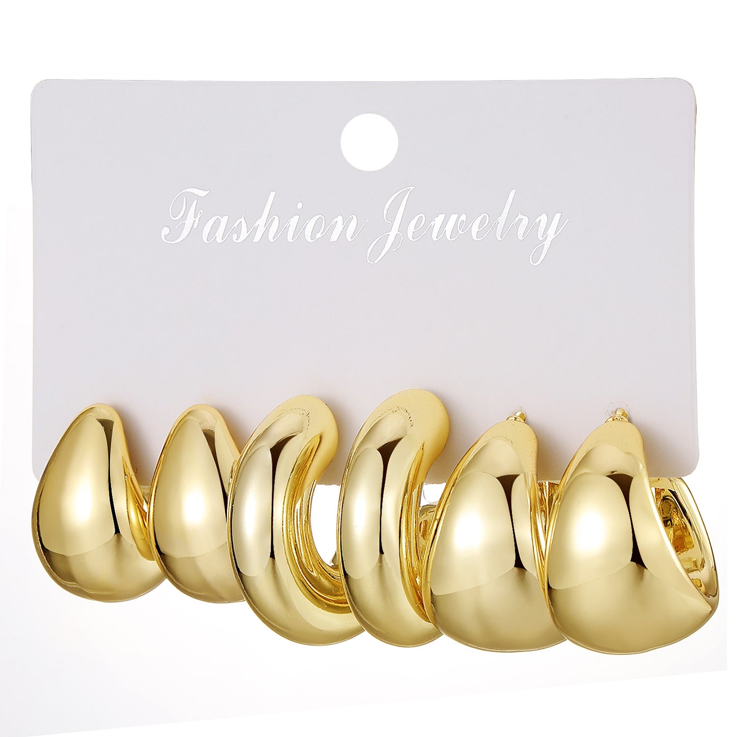 Creative Fashion Flattering Electroplated Shaped Twist Earrings