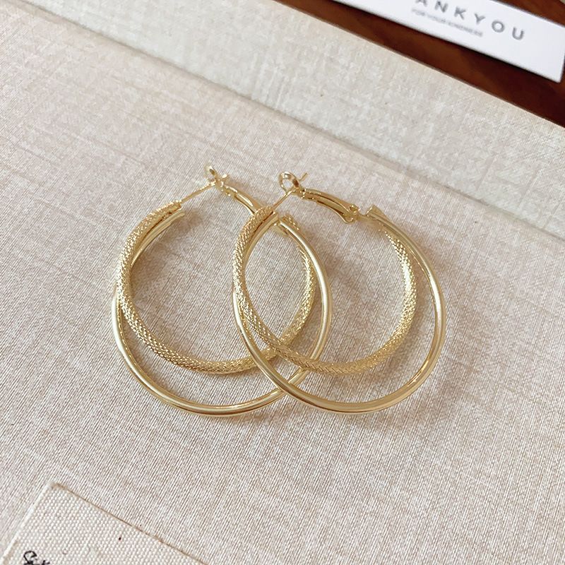 Women's Needle Metallic Geometric Ear Light Luxury High-grade Earrings