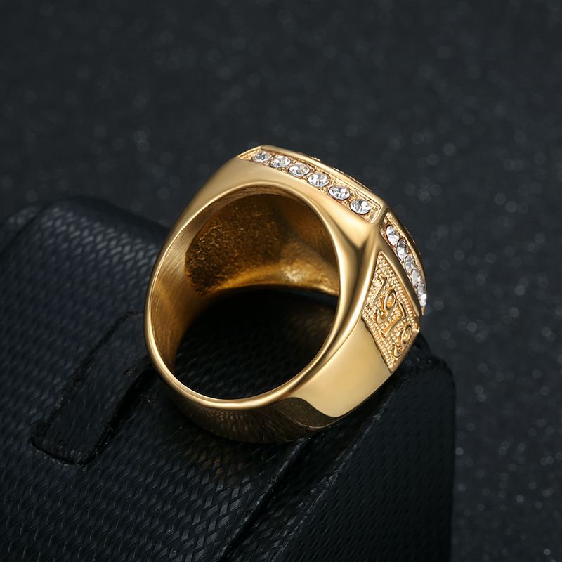 Men's Stainless Steel Vacuum Gold-plated Philippine Eagle Rings