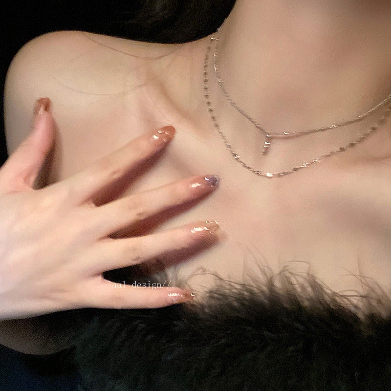 Women's Double Layer Twin Light Luxury Minority Necklace