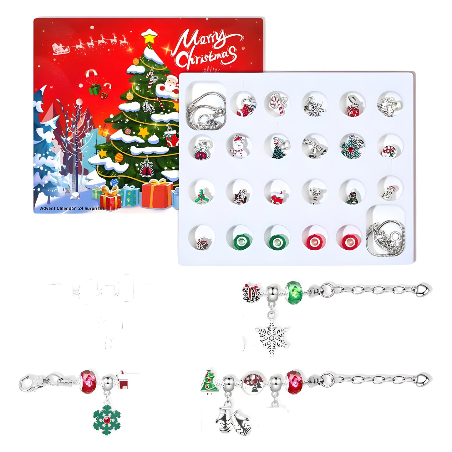 Countdown Calendar Advent Surprise Blind Box Bracelets