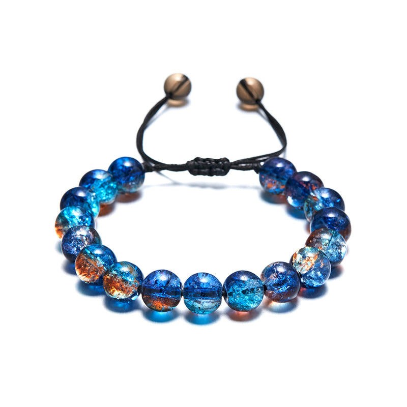 Transparent Glaze Round Beads String Of Hand Bracelets