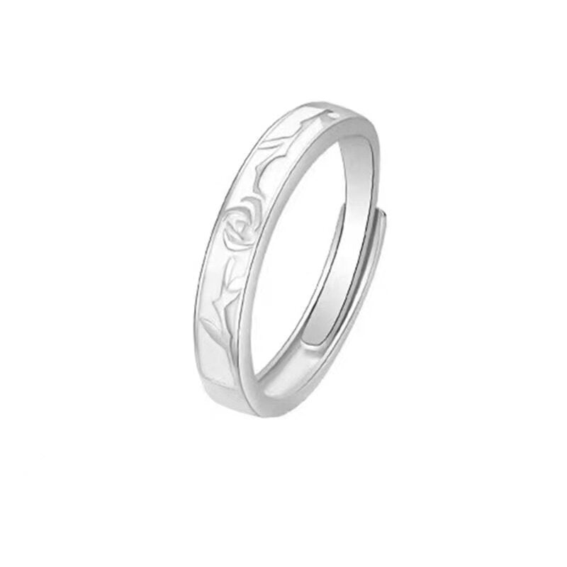 Prince Rose Couple Sterling Sier Design Pair Valentine's Day Rings