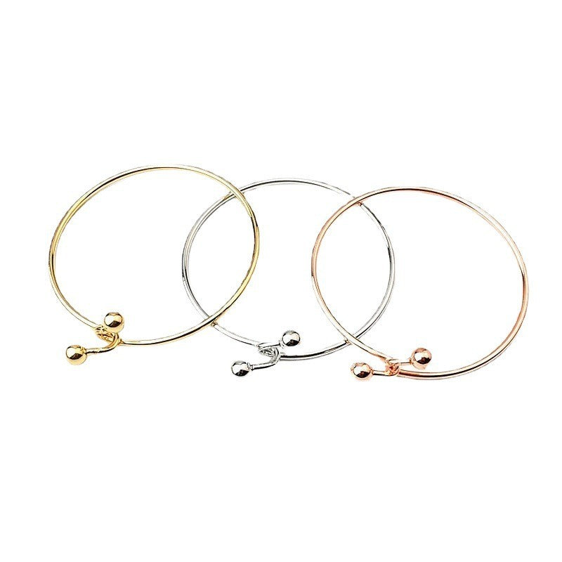 Style Temperament Wild Double Bead Buckle Personality Bracelets