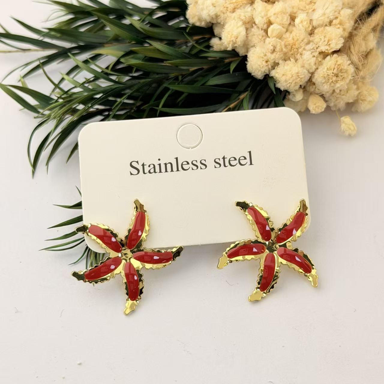 Women's Starfish Unique Design Exquisite Exaggerated Trend Earrings