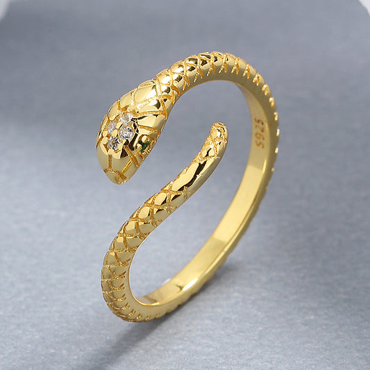 Sterling Sier Snake Female Fashion Unique Rings