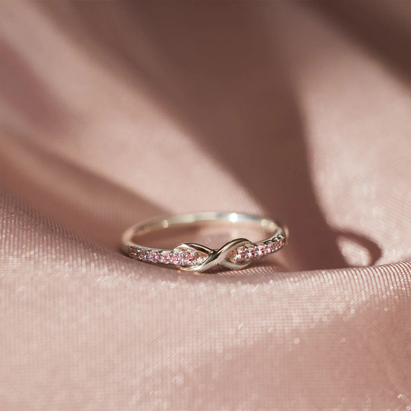 Women's Infinite Symbol Copper Inlaid Zircon Fashion Rings