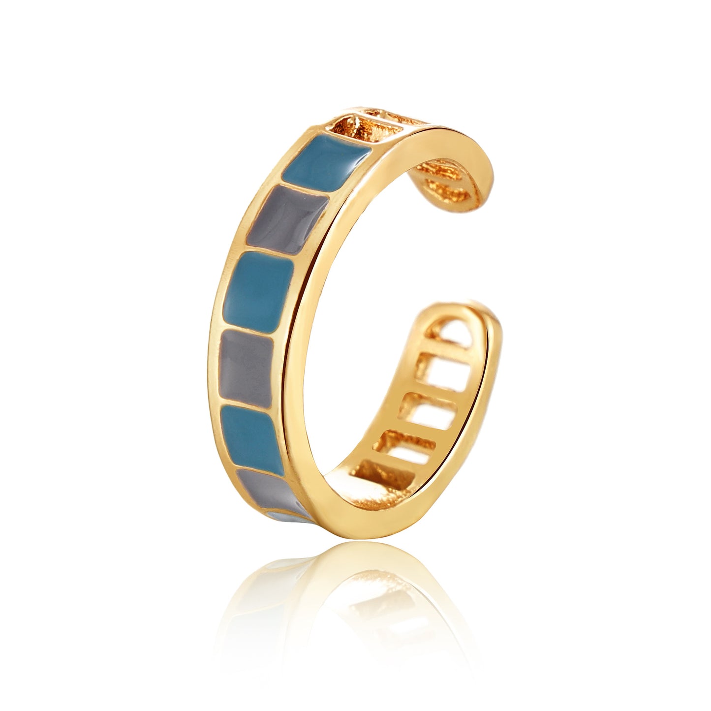 Dripping Oil Female Fashion Twin Simple Metal Rings