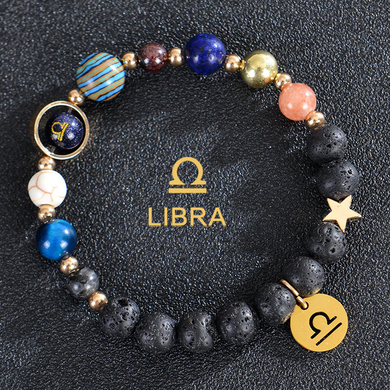 Planets Twee Constellations Frosted Stone Beaded Bracelets