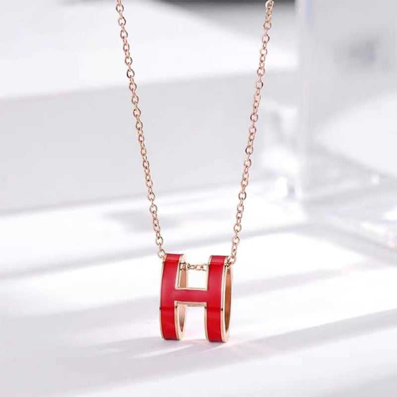 Oil Female Clavicle Chain Light Luxury Minority Necklaces