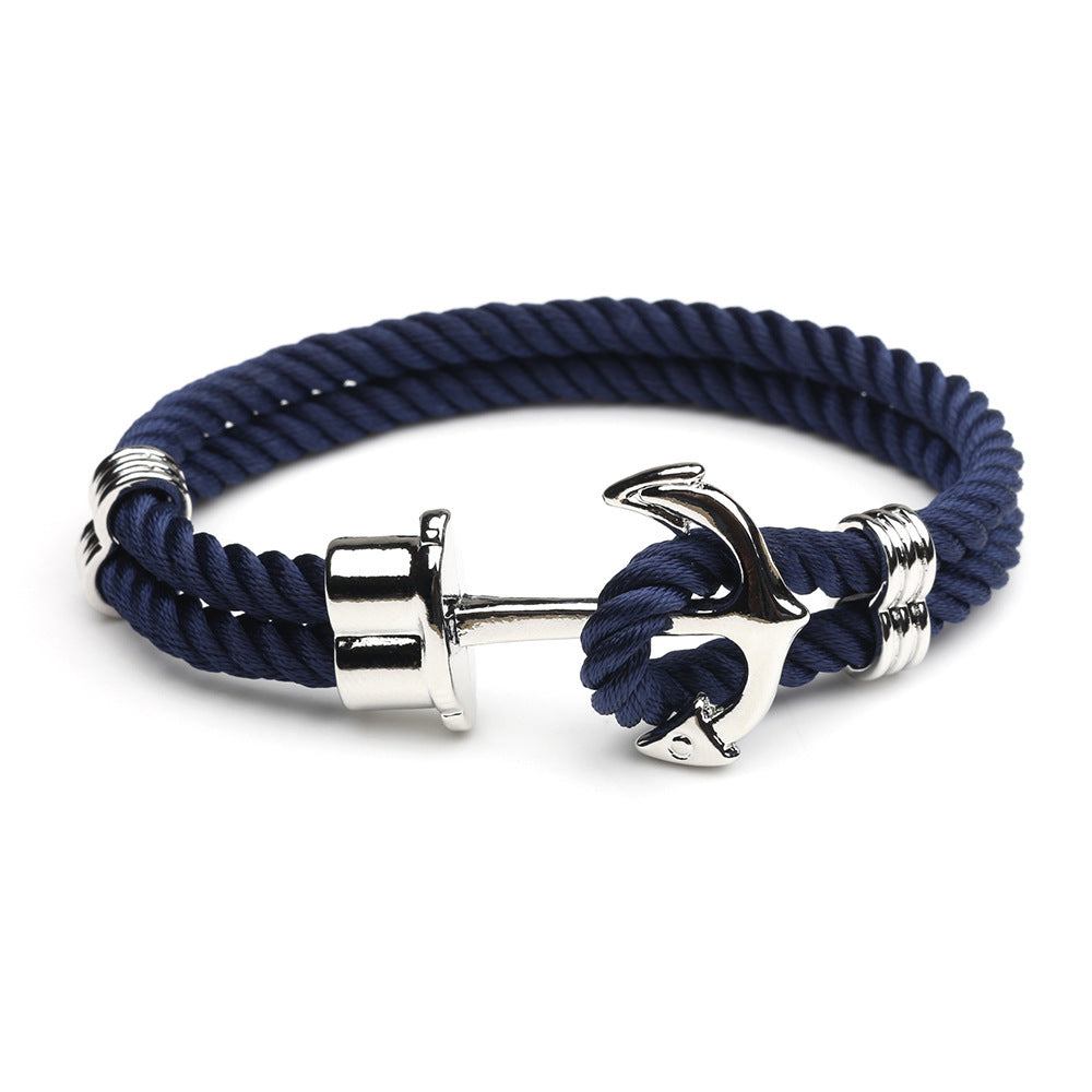 Women's & Men's Navy Anchor Chain Street Fashion Retro Handmade Couple Bracelets