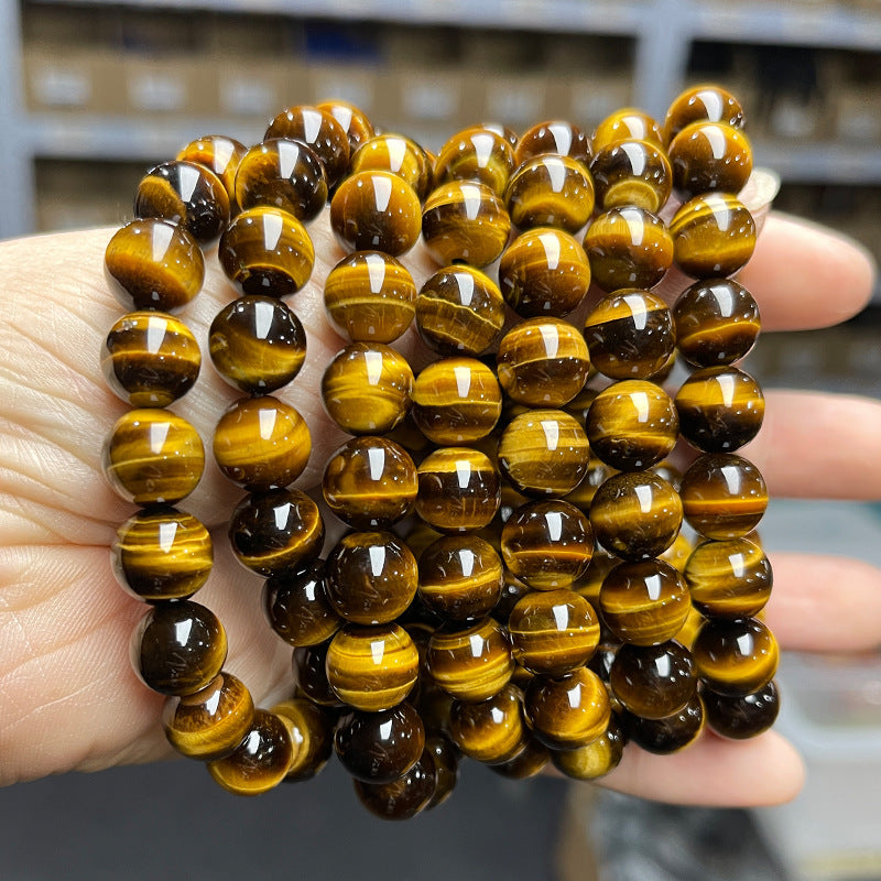 Women's & Men's Tiger's Eye For Tiger Stone Round Bracelets