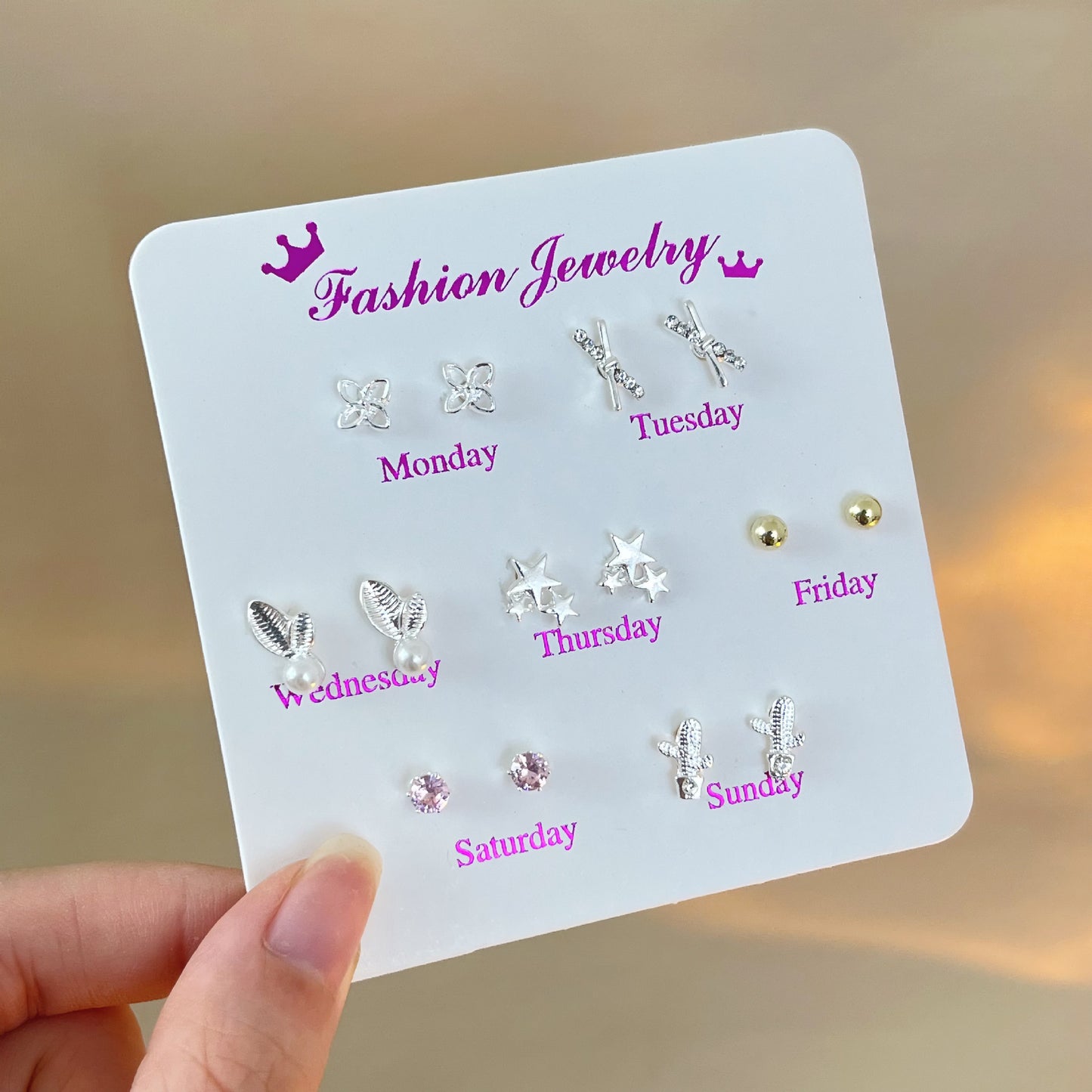 Female Korean Style Simple Compact Cute Earrings