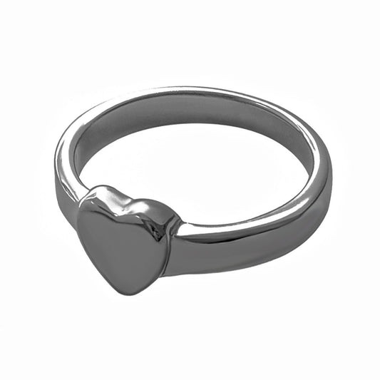 Titanium Steel Heart-shaped Casting Engraved Hand Rings