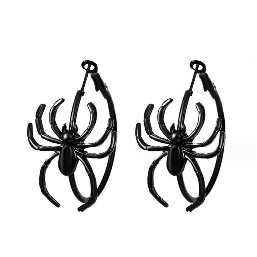 Ethnic Spider Ear Halloween Gothic Dark Earrings