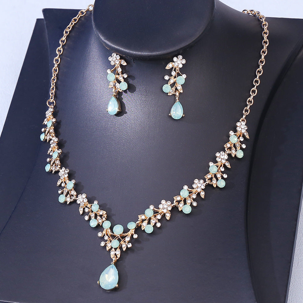 Bridal Rhinestone Ornament Fashion Water Drop Necklaces