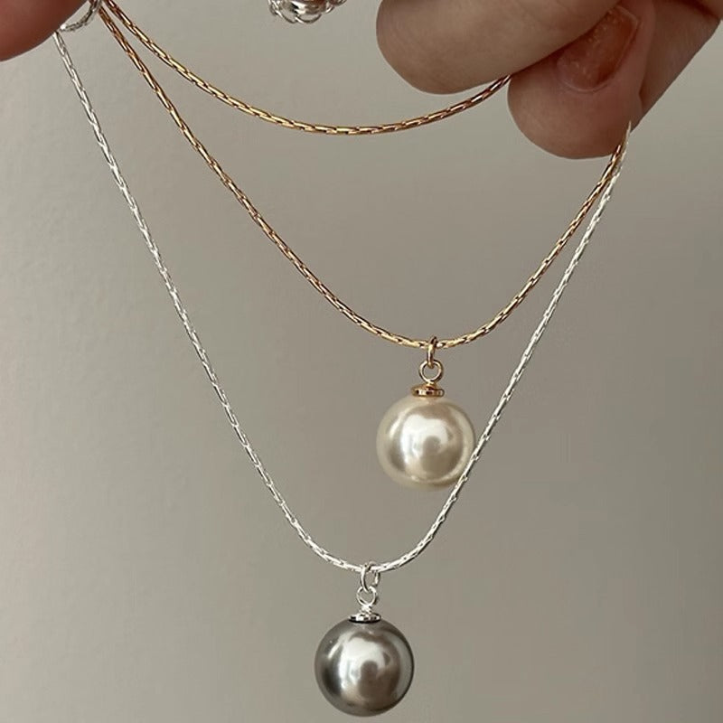 Women's French Fashionable Pearl For Retro High Sense Simple Commute Necklaces