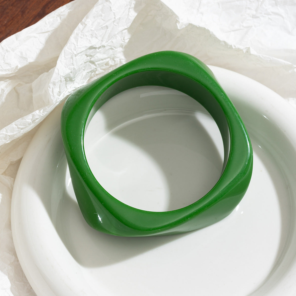 Women's Irregular Blooming Resin Curved Girlfriends Rings