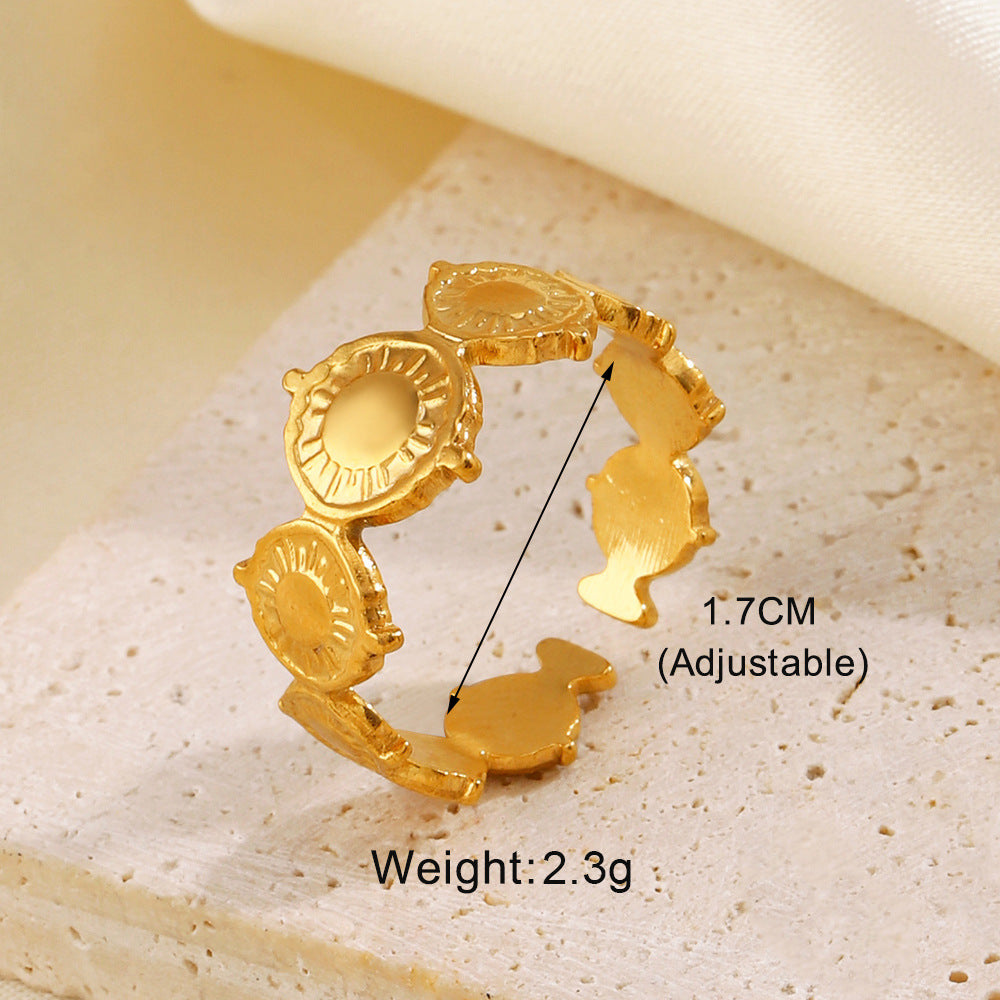 Stainless Steel Shaped Geometric Open Niche Design Rings