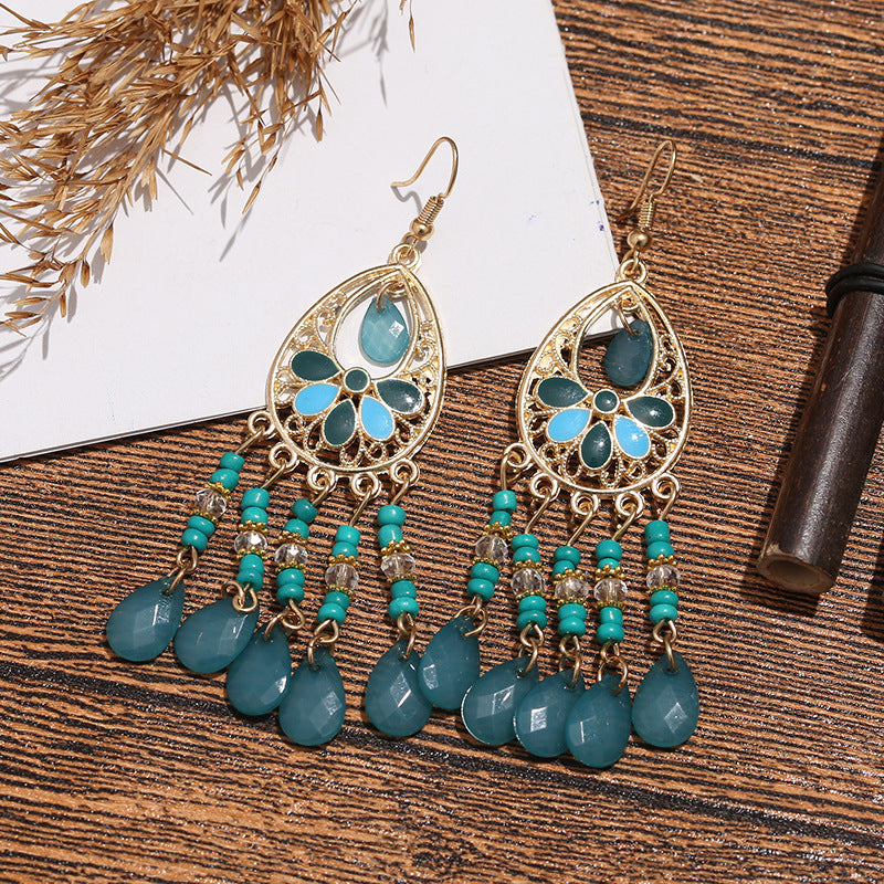 Long Fringe Special Ins Slimming Face Earrings