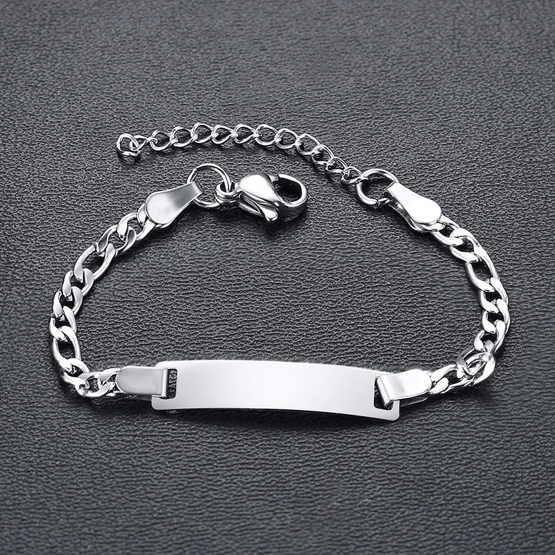 Children's Stainless Steel Blank Curved Adjustable Can Bracelets