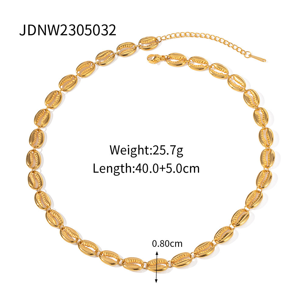 Women's Ornament Real Gold Plated Inlaid Zircon Shop Necklaces