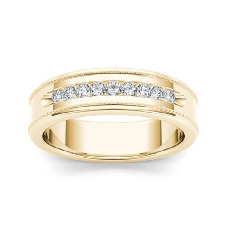 Ornament Popular Golden Single Combination Series Rings