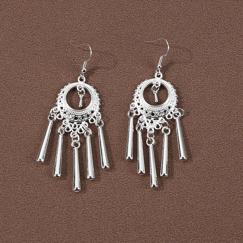 Sier Family Minority Ethnic Style Tourist Attractions Earrings