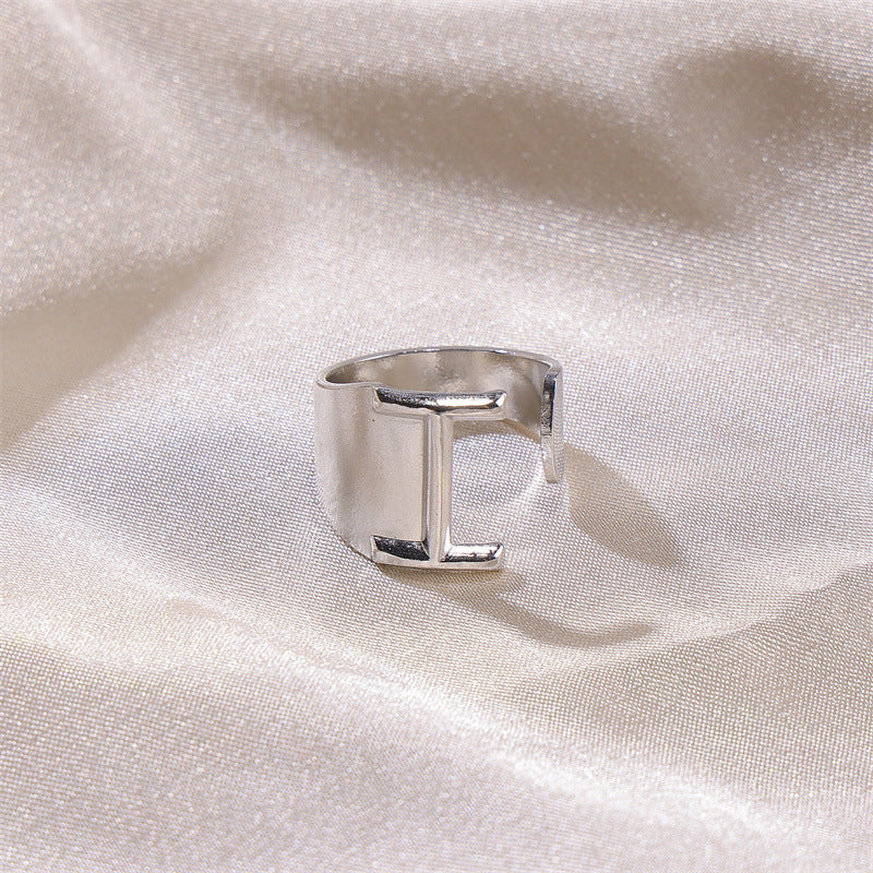 Letters Female Style Fashion Knuckle Personality Vintage Stainless Rings