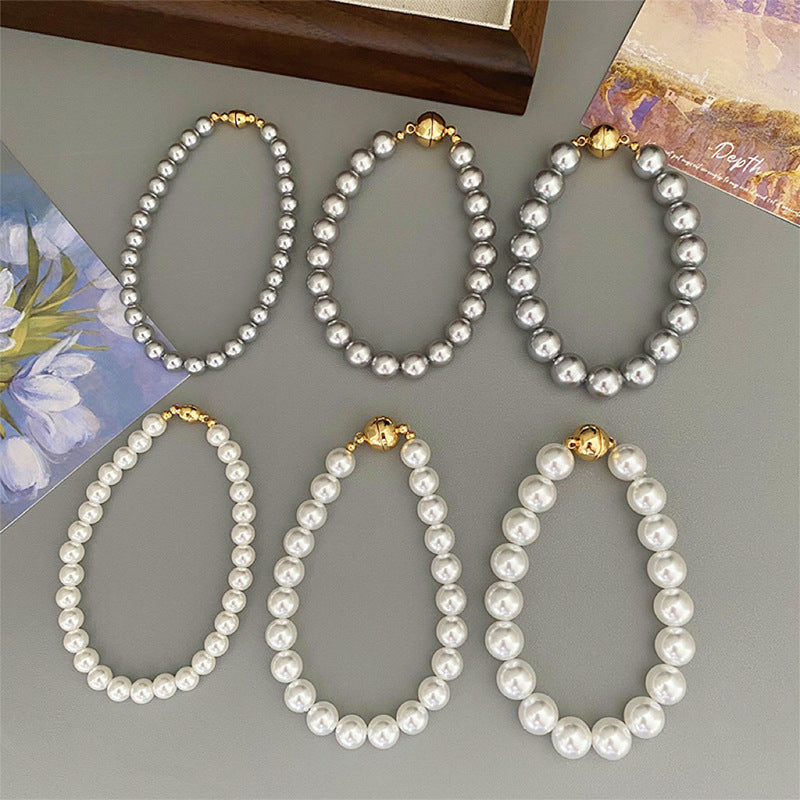 Women's Linen Pearl High Sense Temperament Entry Lux Necklaces