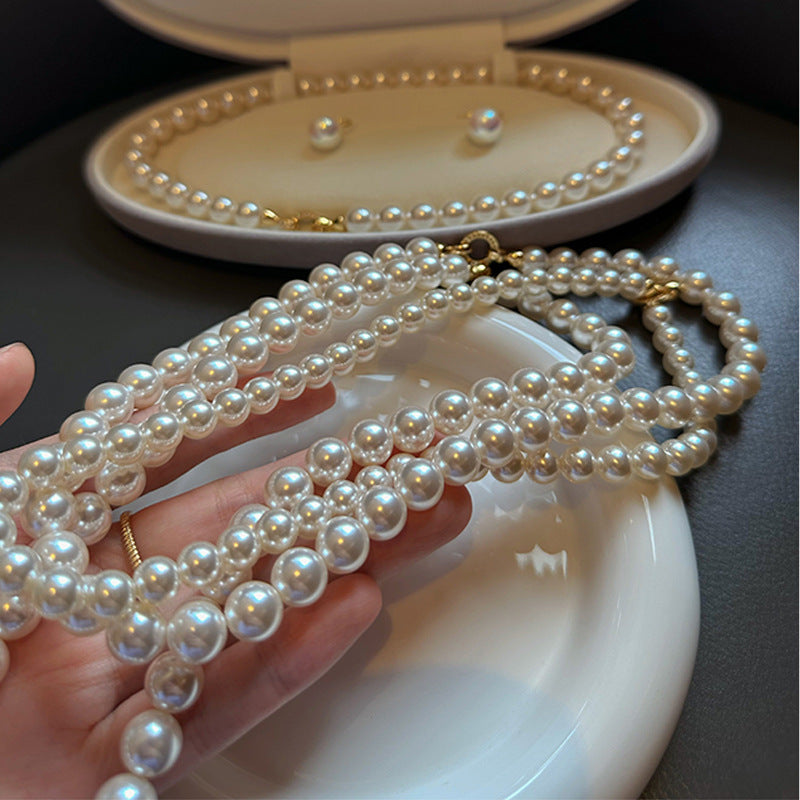 Women's Pearl High-grade Chinese Sweater Chain Light Luxury Minority Necklaces