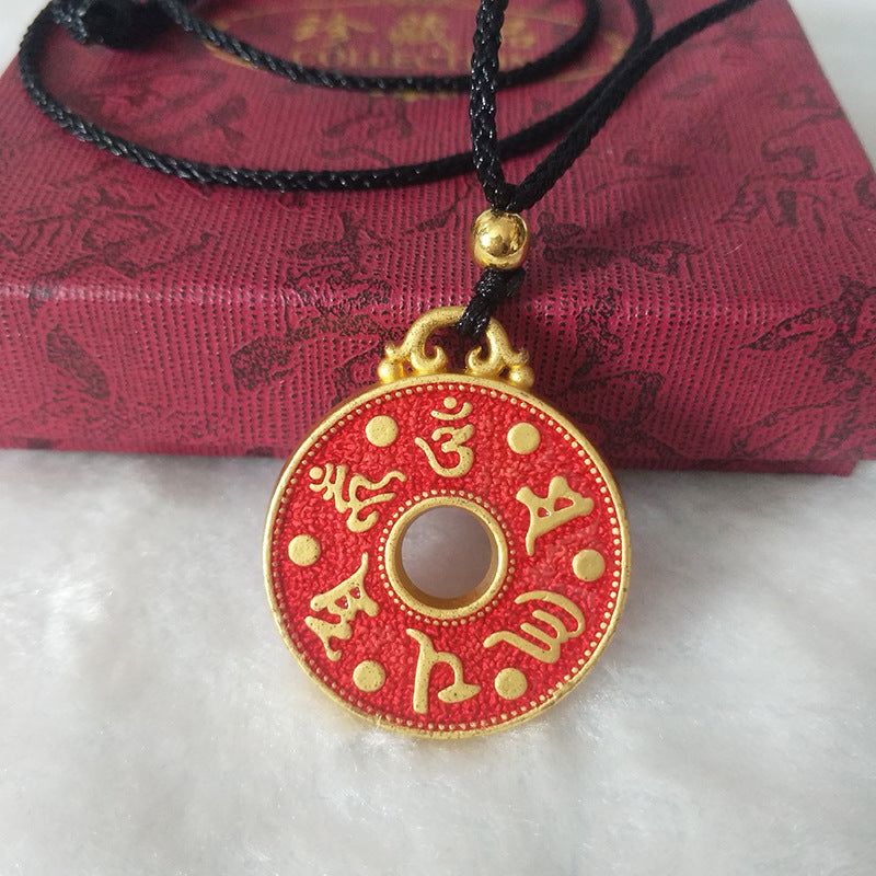 Buckle Prayer Wheel Sweater Chain Ethnic Necklaces