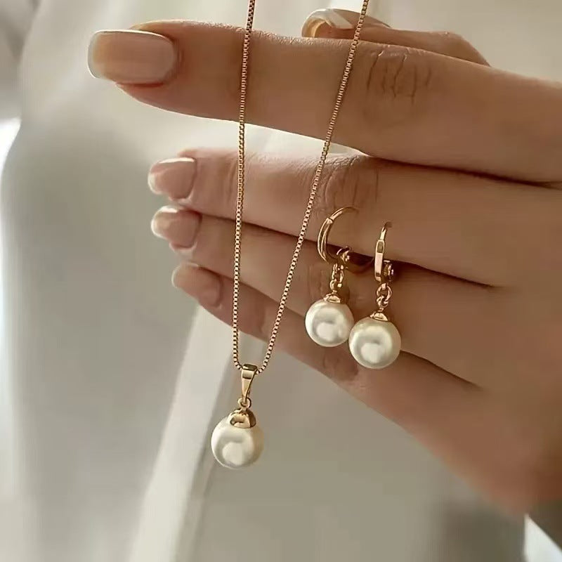 Peach Heart Suite High-grade Versatile Design Light Luxury Jewelry Set