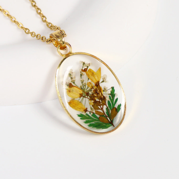 Flower Female Style Niche Preserved Fresh Necklaces