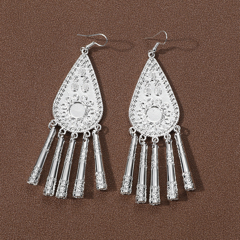 Sier Family Minority Ethnic Style Tourist Attractions Earrings