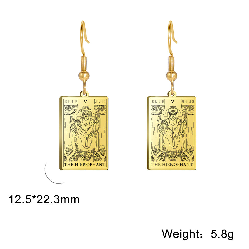 Classic Retro Tarot Series Personality Fashion Earrings