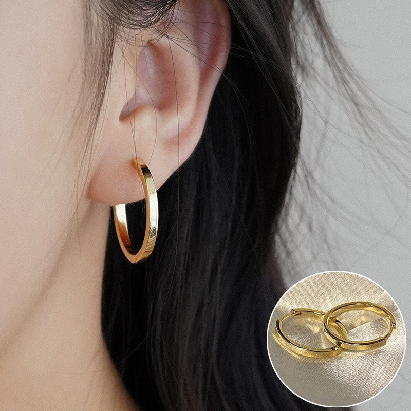 Women's Ellipse Simple Metal Ear Cuff Fashionable Earrings