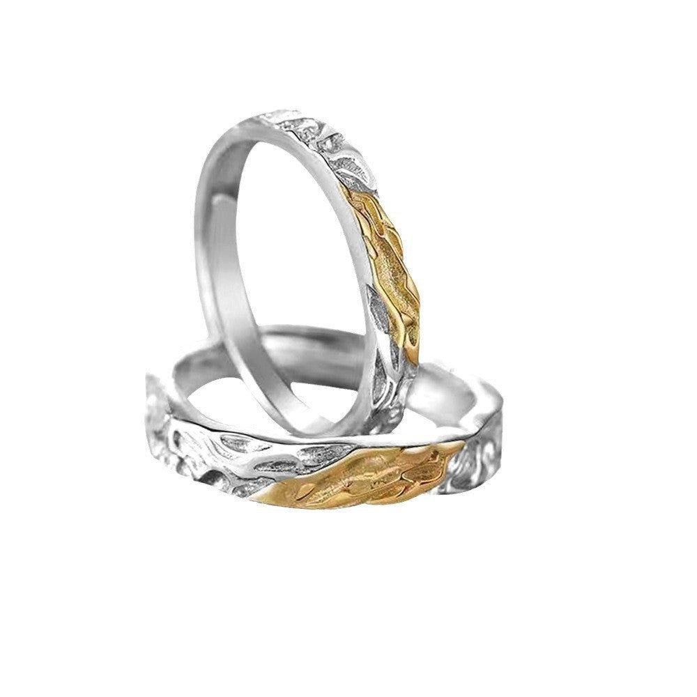 Women's & Men's Pair Of Niche High Sense Design Rings