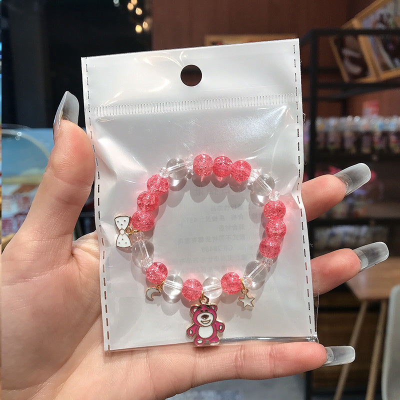 Children's Hot Flower Glazed Handmade Beaded Cartoon Bracelets